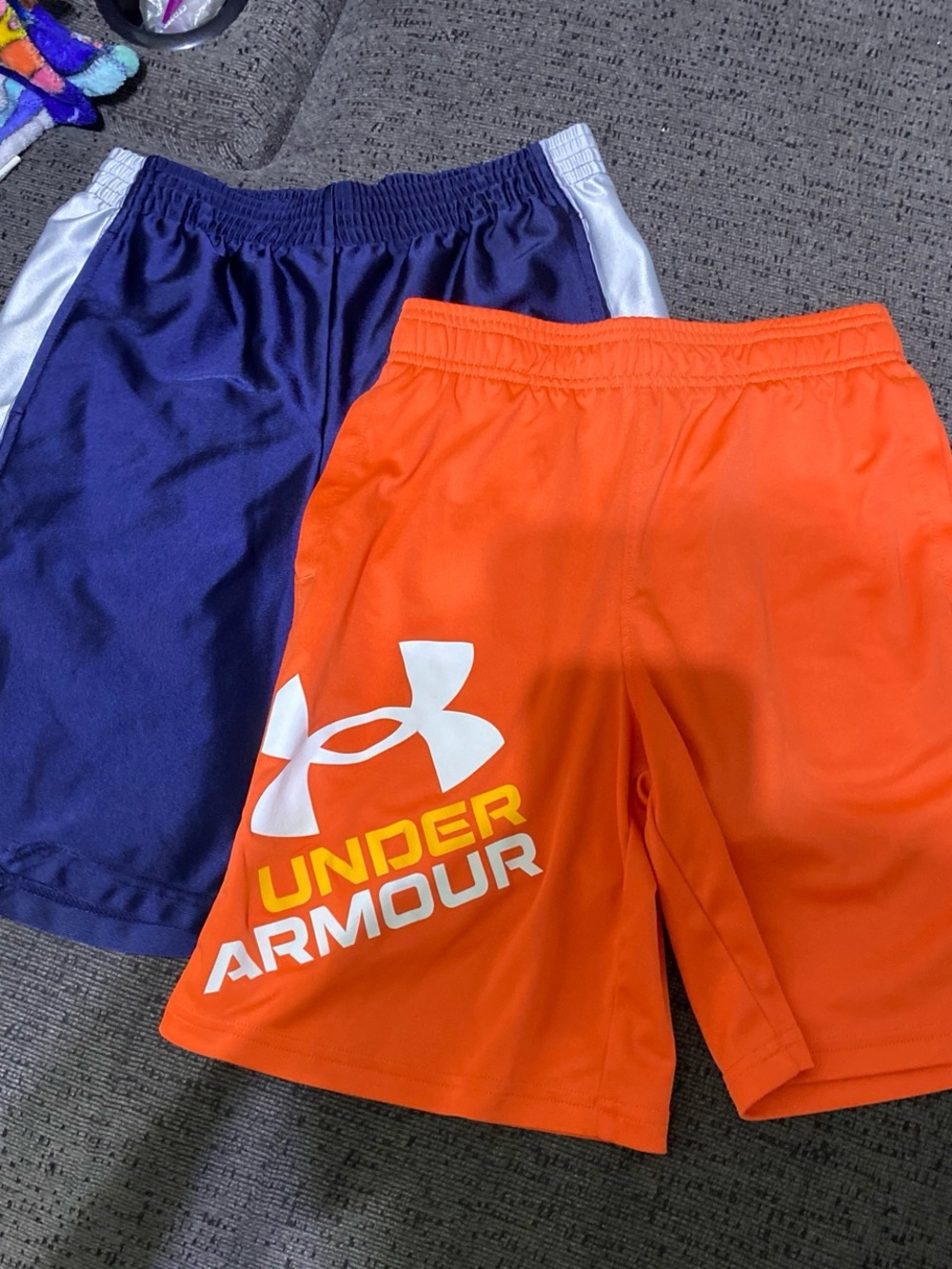 Under Armour + Champion Boys Orange + Navy Athletic Shorts Bundle